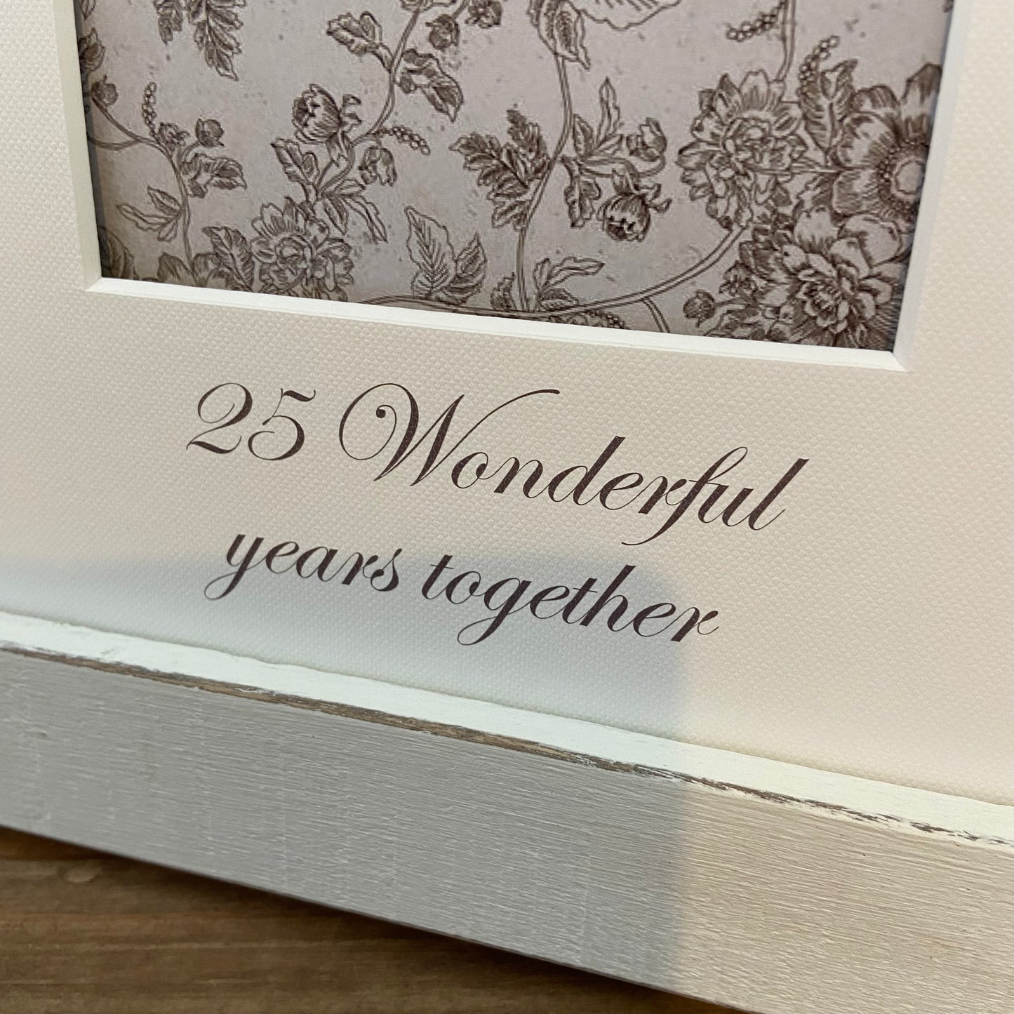 Photograph Frame - "25 Wonderful Years Together"
