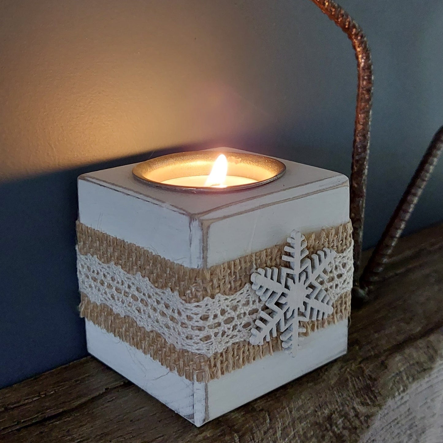 Snowflake Tealight Holder Set