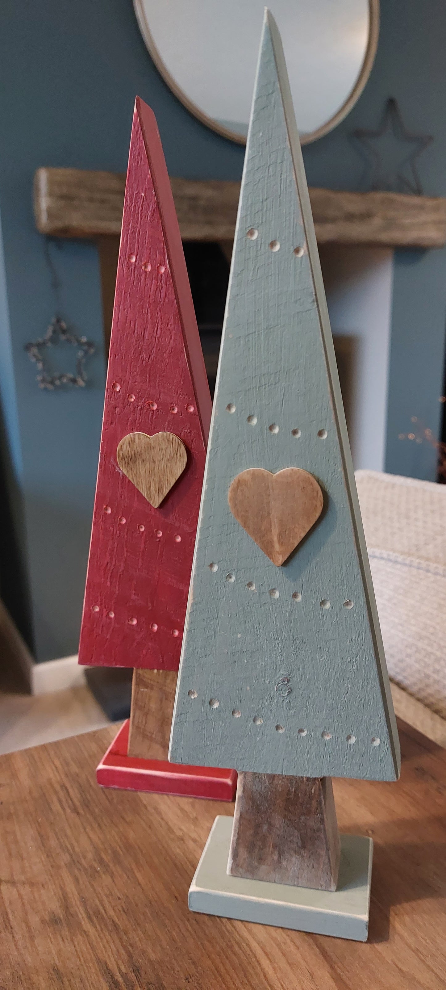 Wooden Christmas Tree with Heart
