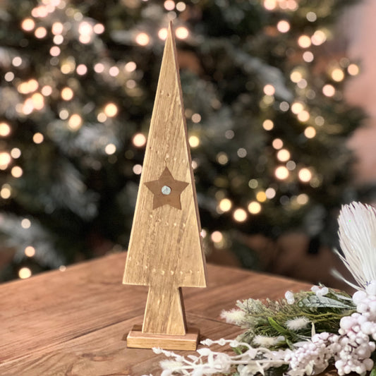 Wooden Christmas Tree with Star