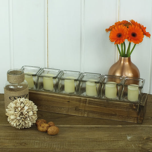 Reclaimed Wooden Candle Trough