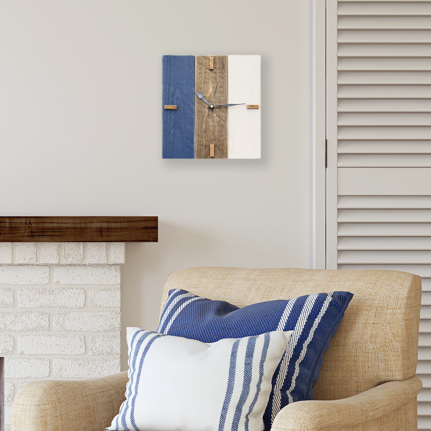 Square Wooden Clock