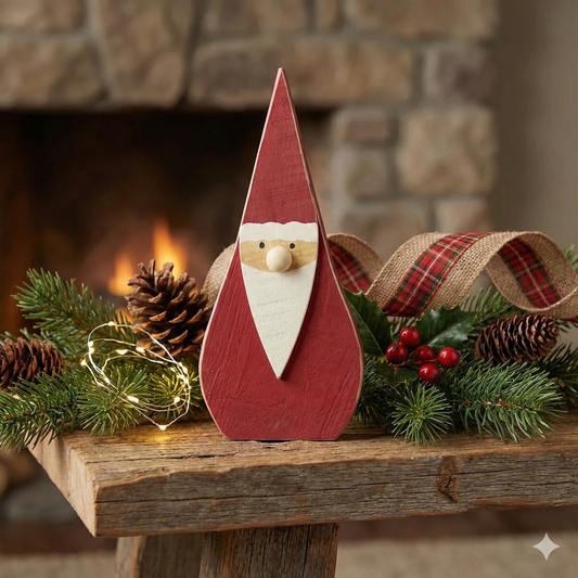Handmade Nordic Pine Santa