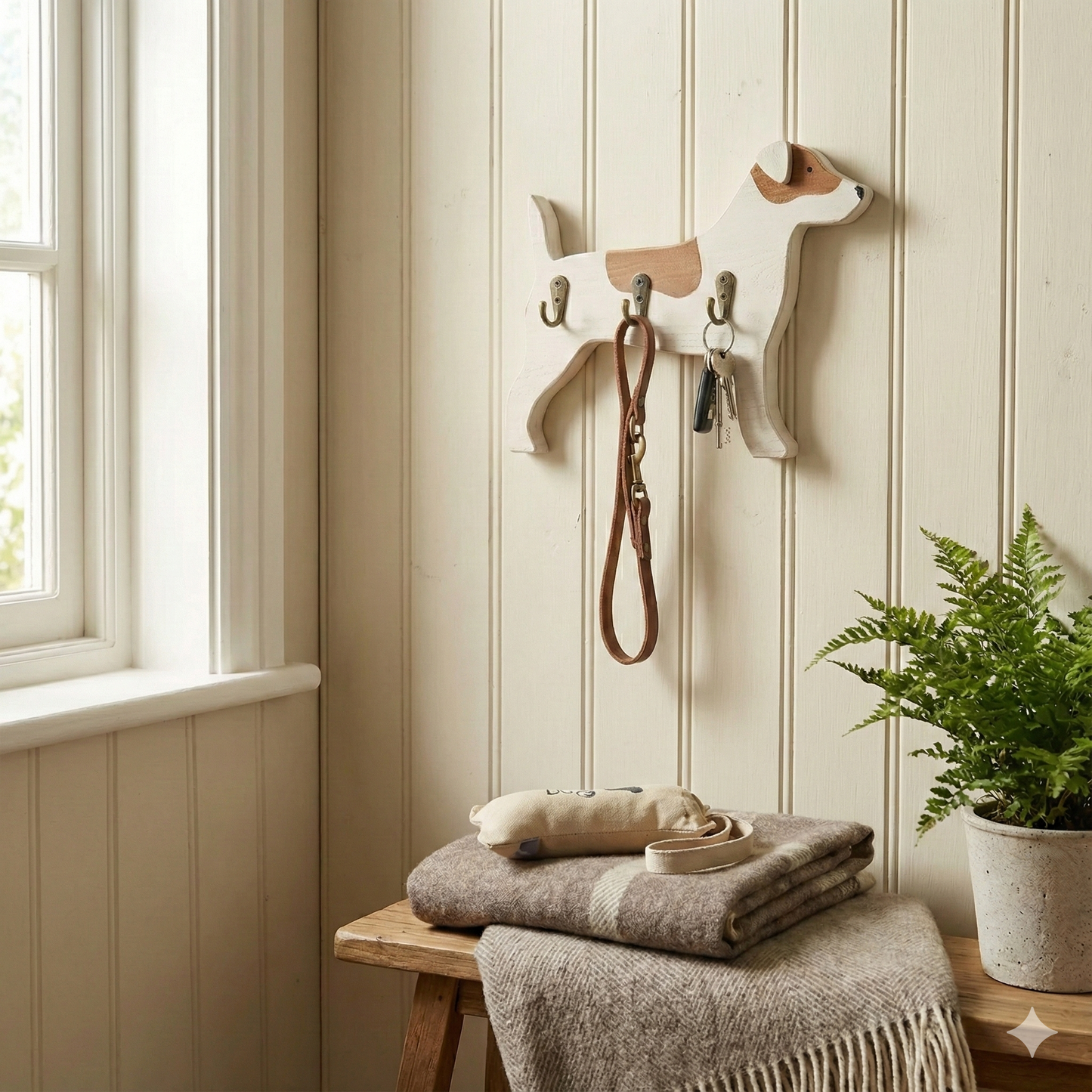 Rustic Jack Russell Wall Hooks