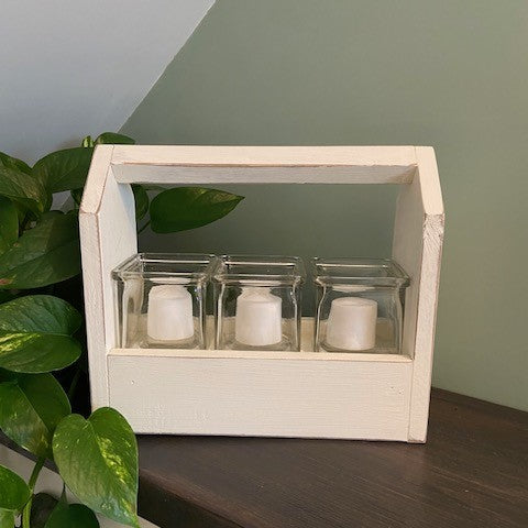 Rustic Trio Candle Holder Set