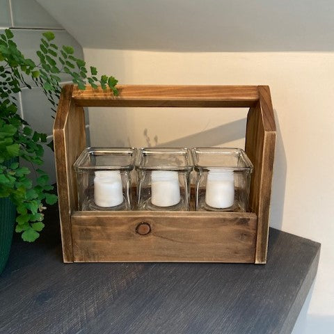 Rustic Trio Candle Holder Set