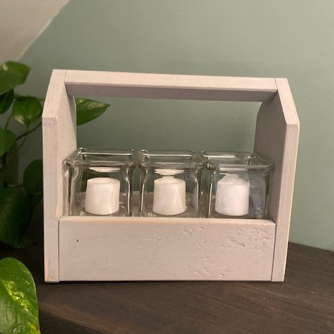 Rustic Trio Candle Holder Set