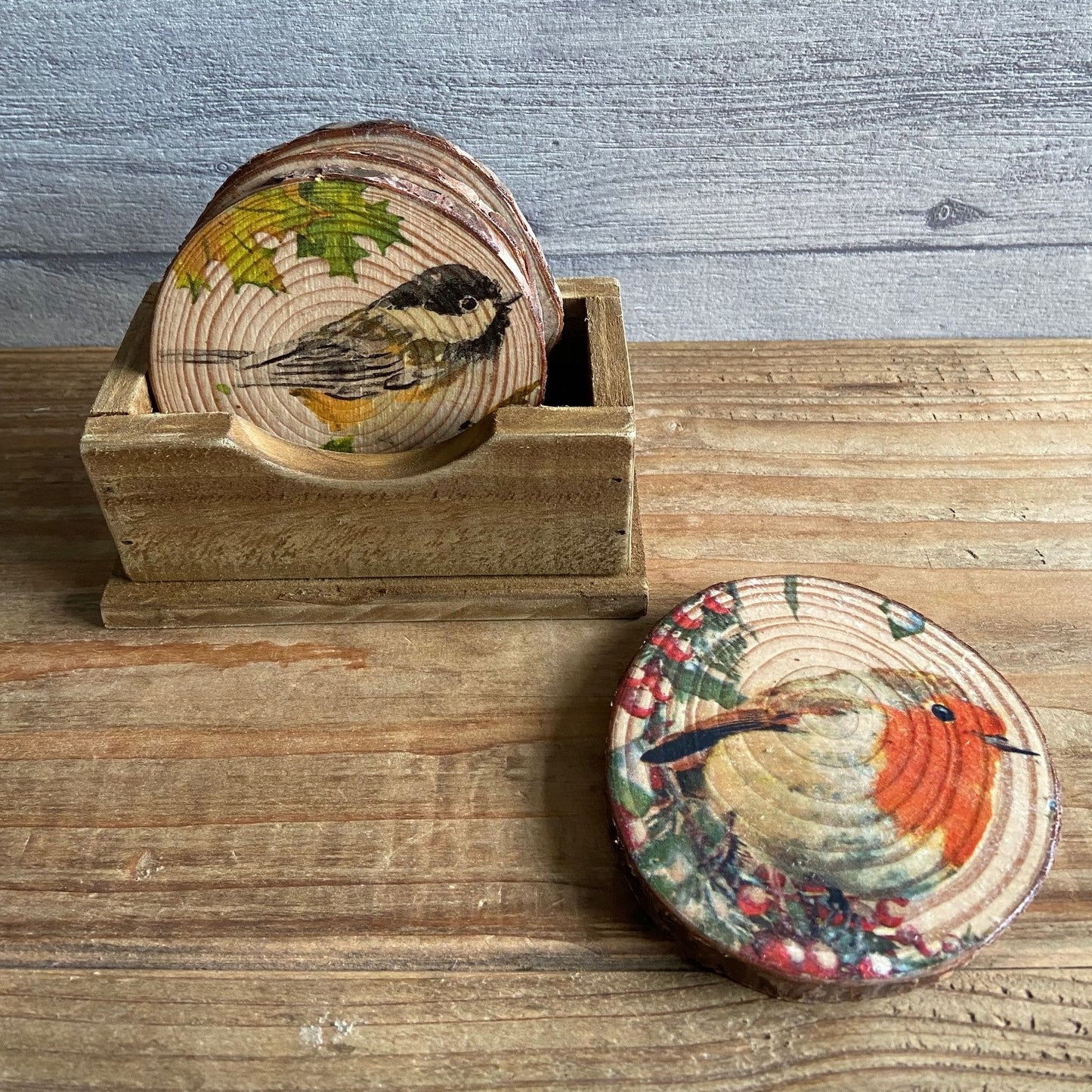 Set of 4 Garden Bird Coasters