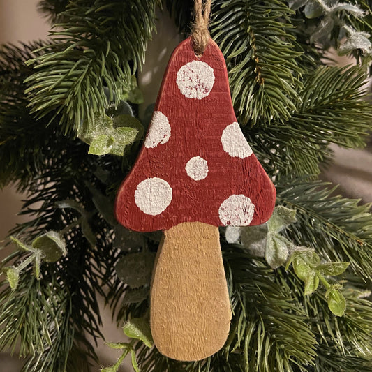 Wooden Mushroom Tree Decorations