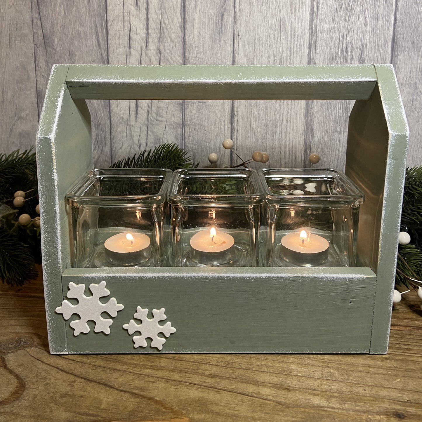 Snowflake Trio Candle Holder Set