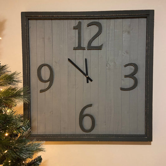 Large Square Wall Clock