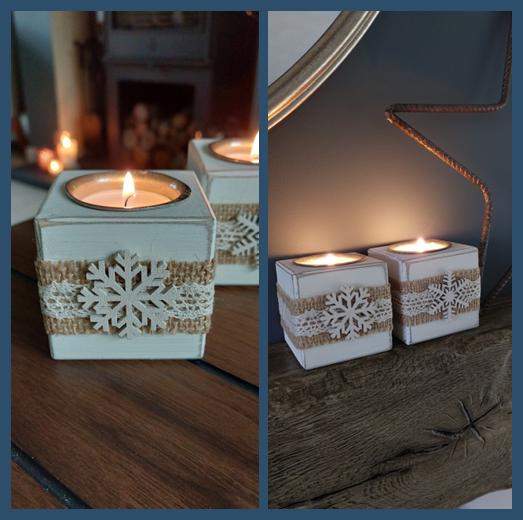 Snowflake Tealight Holder Set
