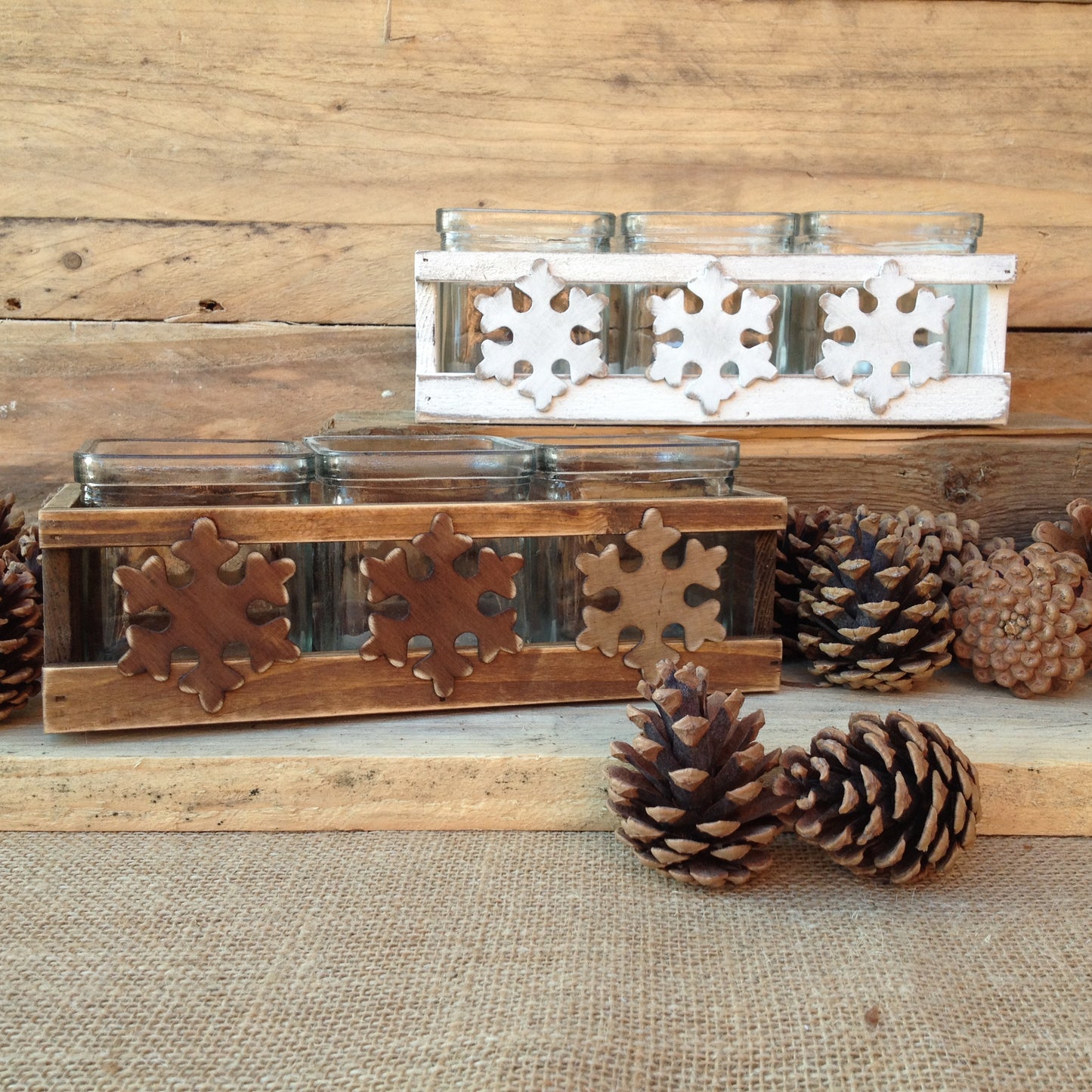 Snowflake candle holder