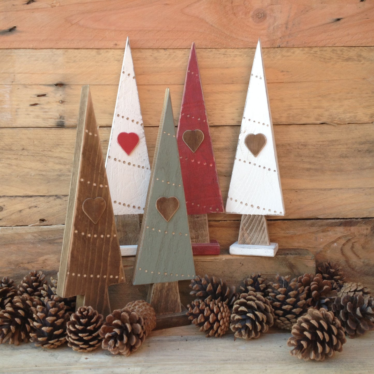 Wooden Christmas Tree with Heart